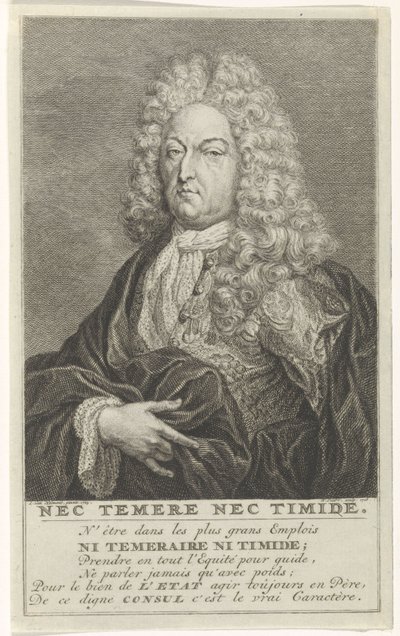 Portrait of Bruno van der Dussen, Regent of Gouda by Bernard Picart